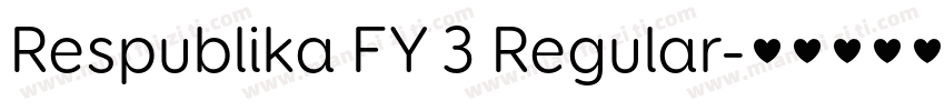 Respublika FY 3 Regular字体转换